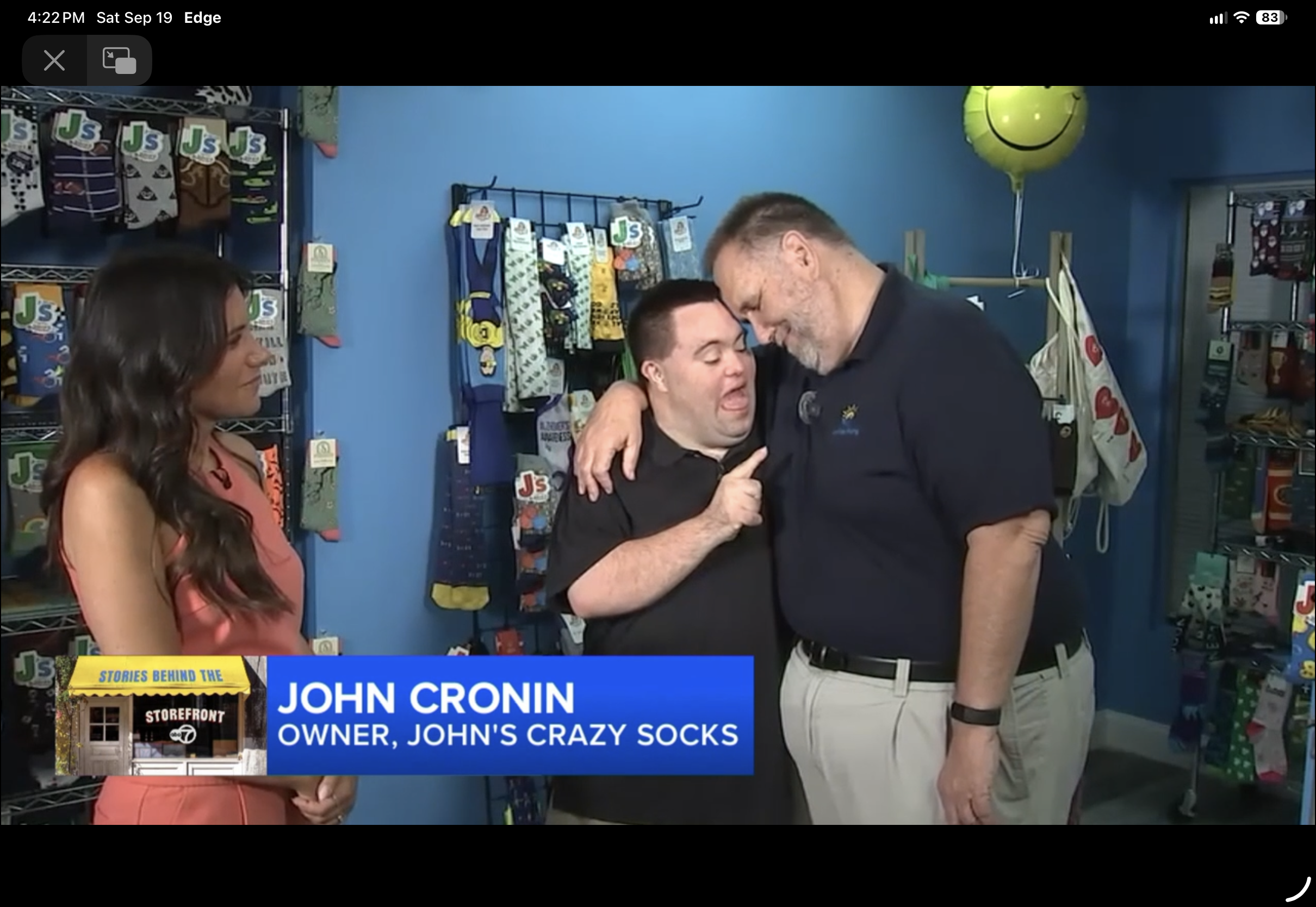 As Seen on ABC7: John's Crazy Socks Spreads Joy Beyond Socks