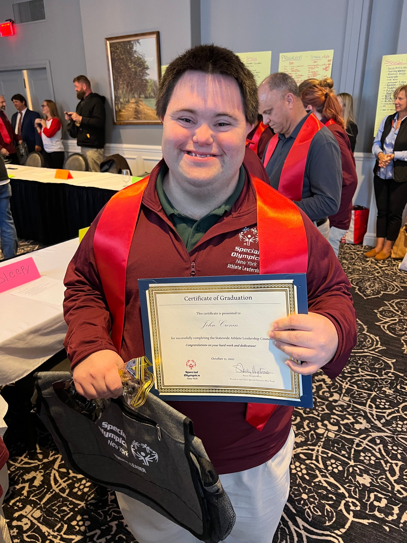 John Completes Athlete Leadership Program with the Special Olympics