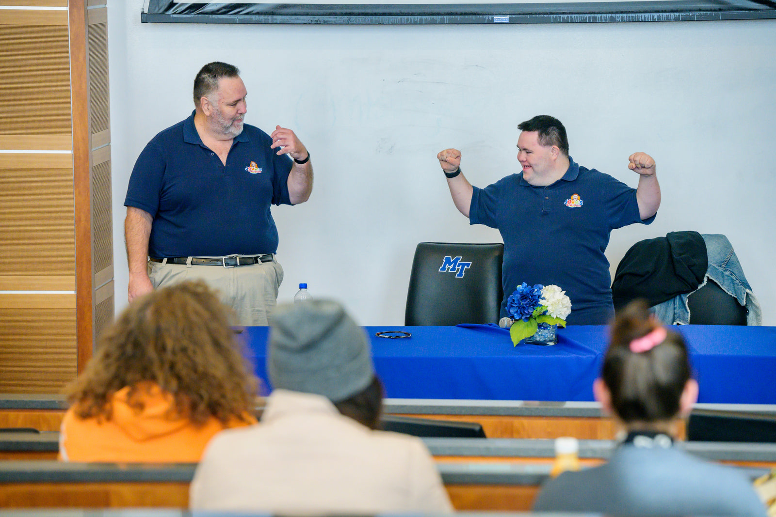 John and Mark X. Cronin of John’s Crazy Socks Speak at Middle Tennessee State University