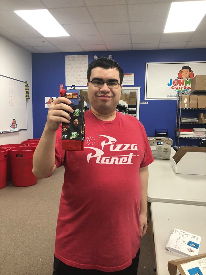 Thomas, Sock Wrangler at John’s Crazy Socks