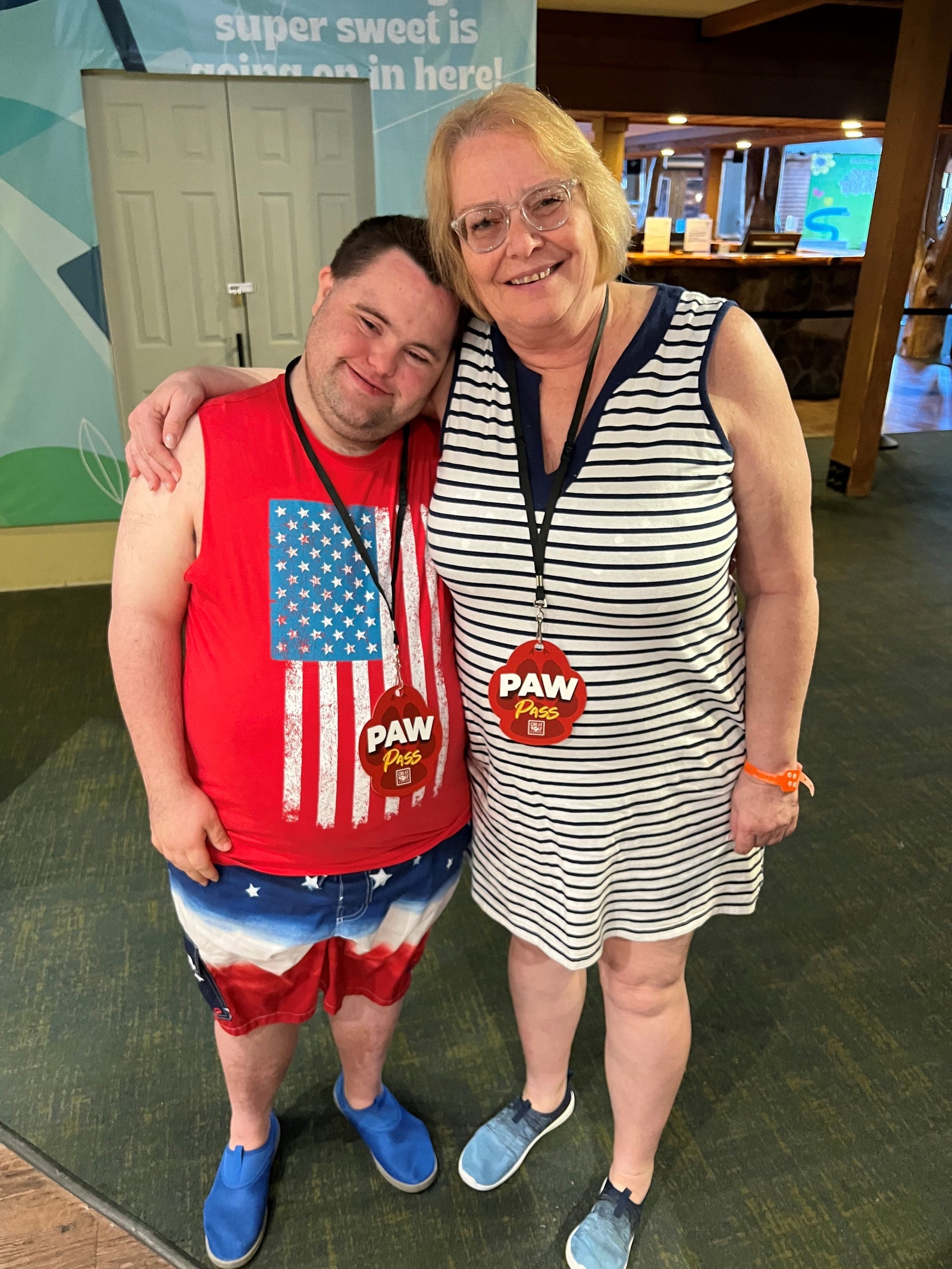 John Takes Time Off from Socks for Fun at the Water Park