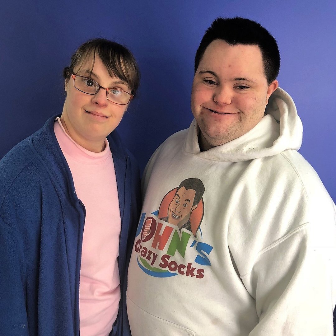 Two Down Syndrome Entrepreneurs Working Together: John’s Crazy Socks Supports Brittany’s Baskets of Hope