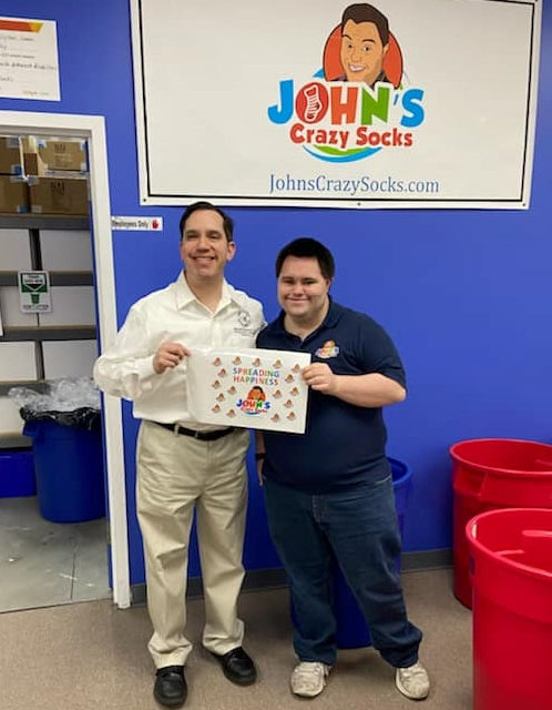 Suffolk County Legislator Manuel Esteban Visits John’s Crazy Socks