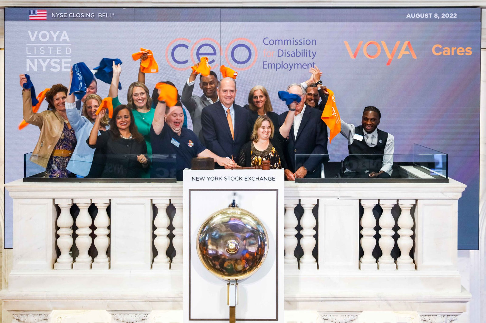 John’s Crazy Socks Rings the Closing Bell at the New York Stock Exchange