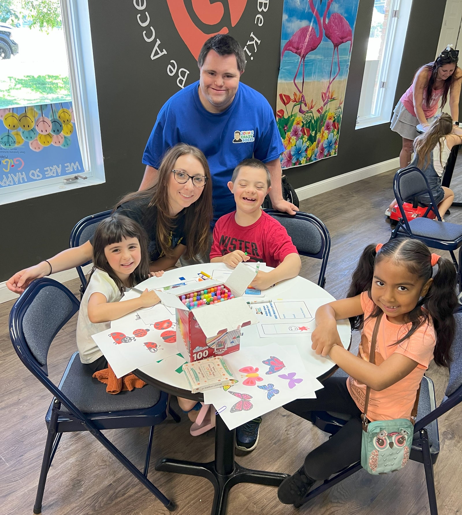 John’s Crazy Socks Holds Sock Design Party with GiGi’s Playhouse Long Island