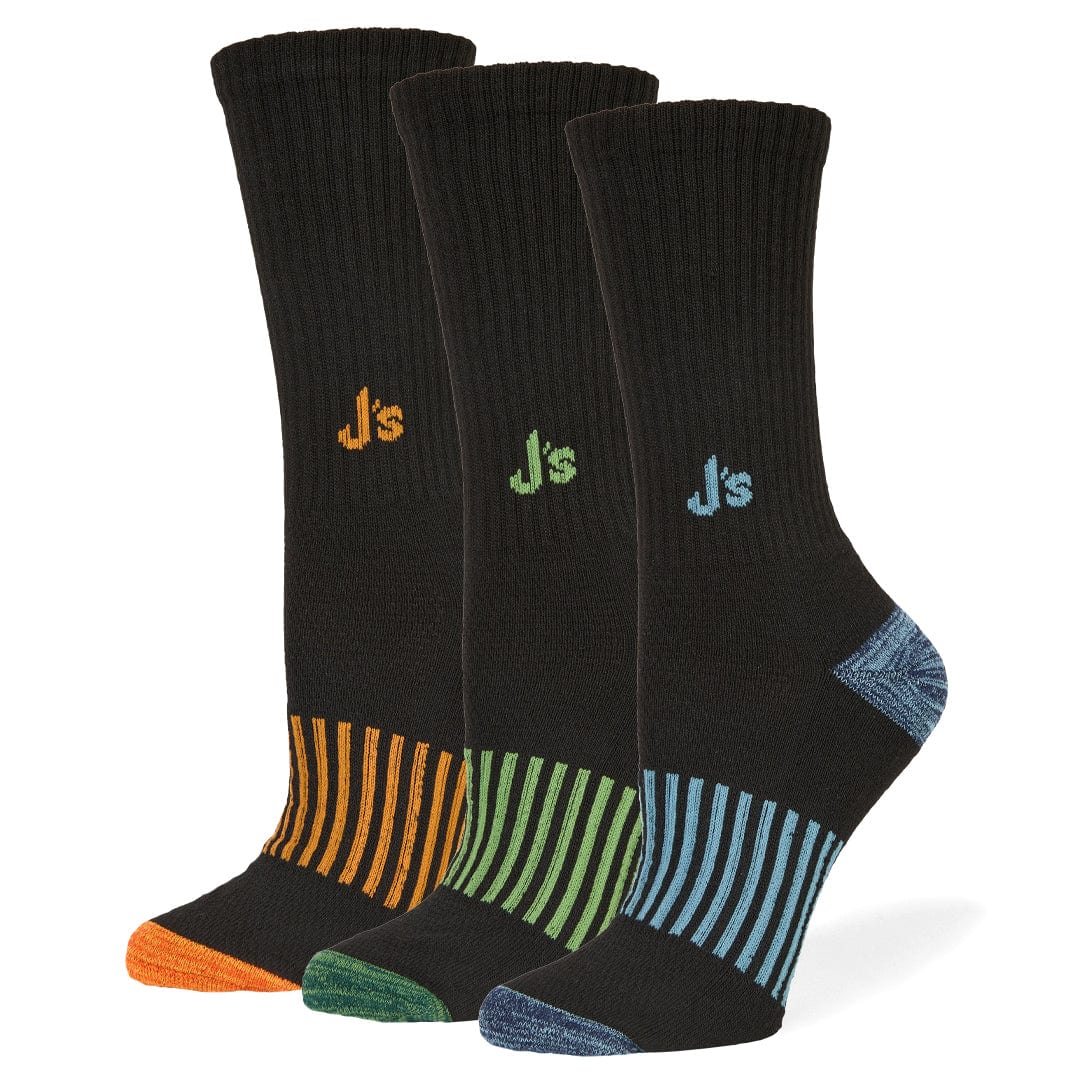 Athletic Crew 3 Pack - Black/Assorted Black/Assorted / Medium