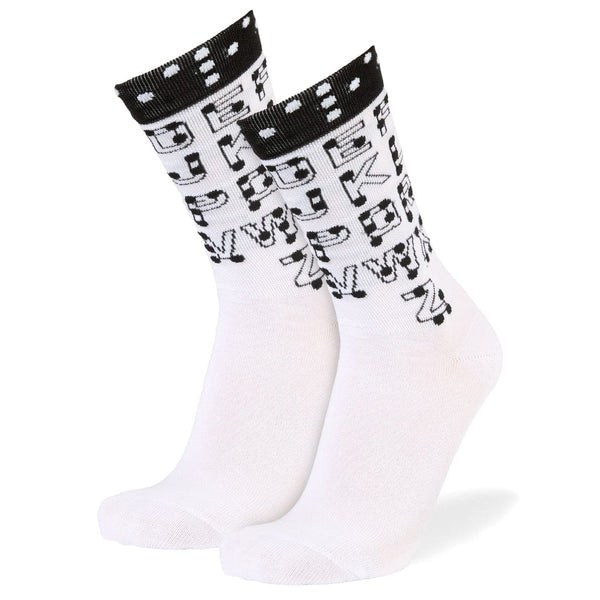 Braille Crew Socks - John's Crazy Socks
