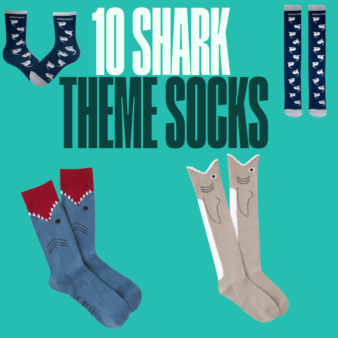 10 Shark Theme Socks | Crazy Socks For Shark Week 2022