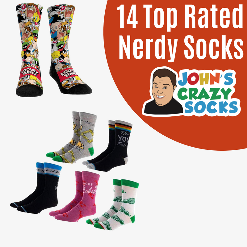 14 Top Rated Nerdy Socks  Colorful Licensed Socks - John's Crazy Socks