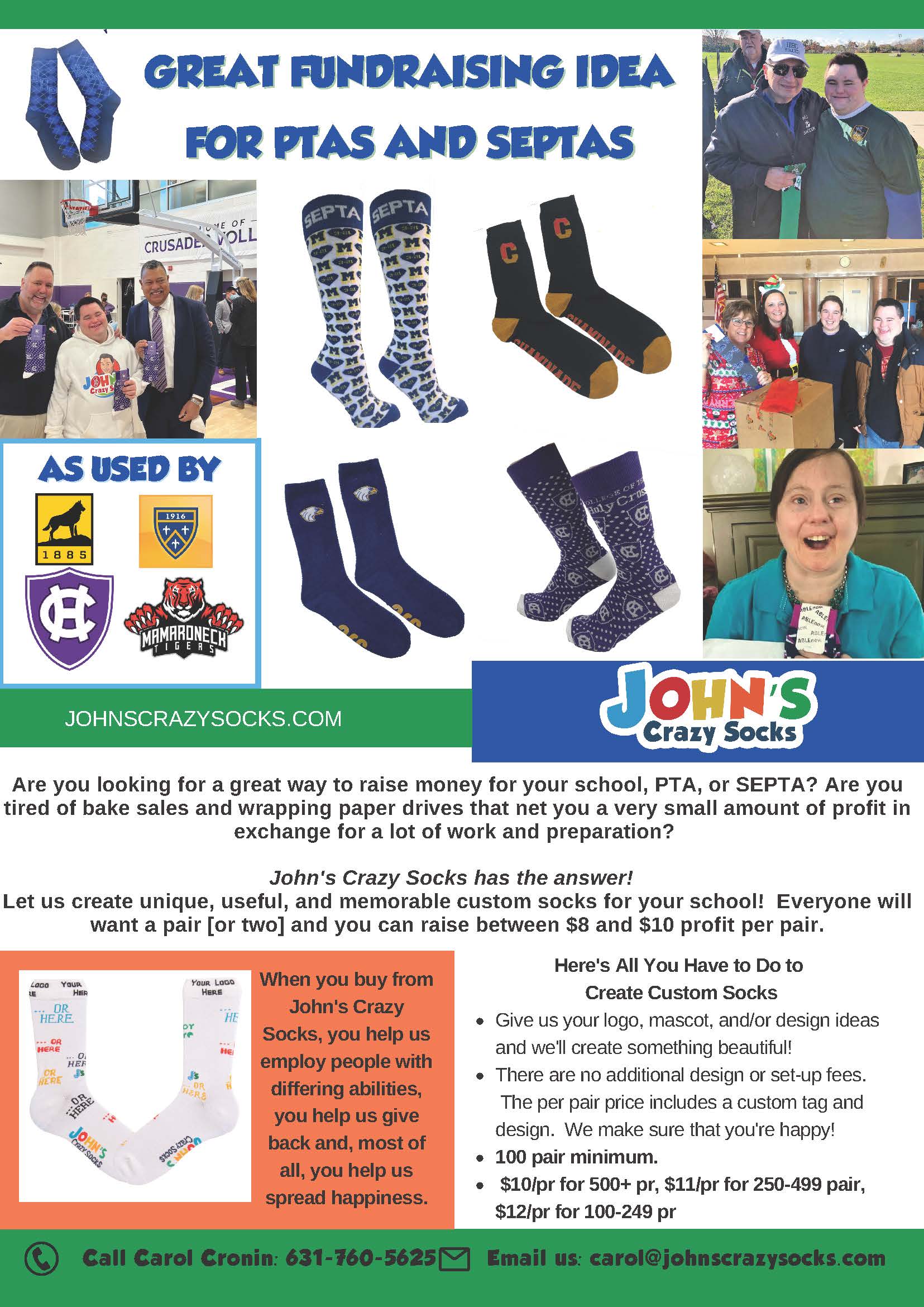 Let John’s Crazy Socks Help You Raise Money for Your PTA or SEPTA