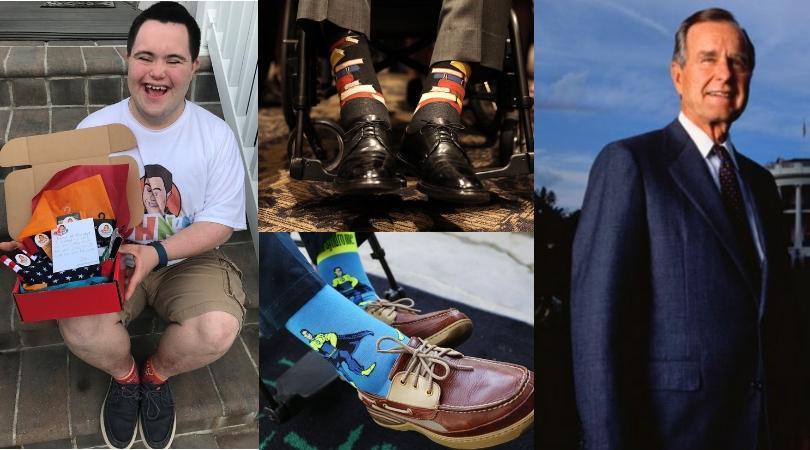 John of John’s Crazy Socks Introduces a Tribute Sock for His Sock Buddy, President George H. W. Bush