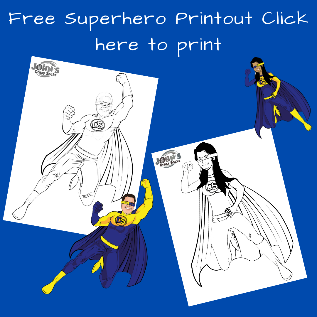 Color Your Own Down Syndrome Superhero