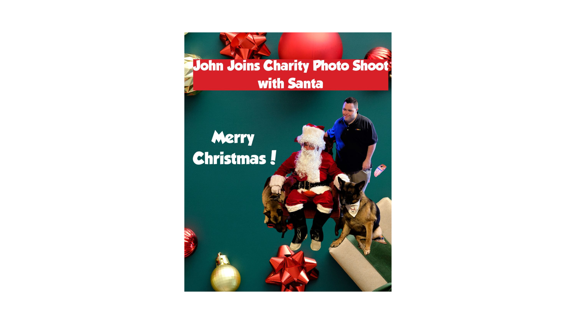 John and Santa at the Conklin Barn: Spreading Holiday Cheer for a Great Cause.