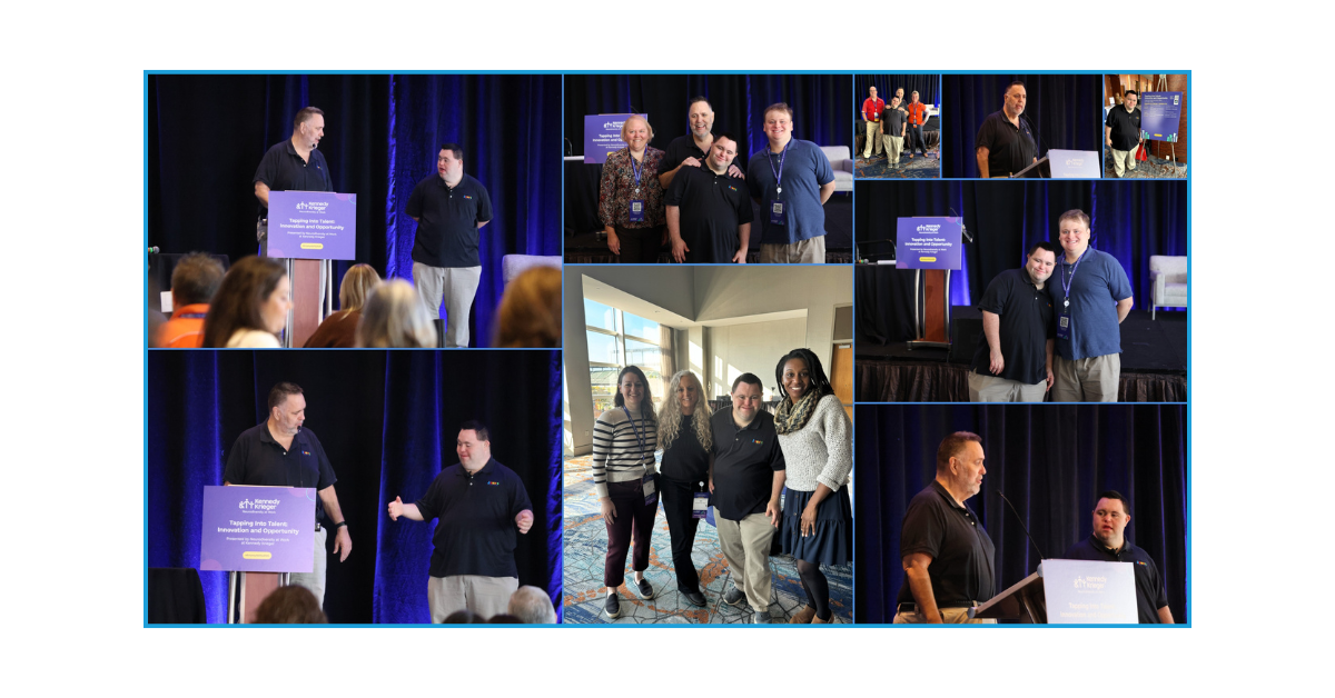 John and Mark speaking and spreading happiness at the Neurodiversity at Work Conference.