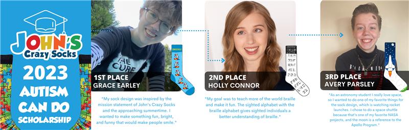 John’s Crazy Socks Announces the Winners of the Fifth Annual “Autism Can Do” Scholarship