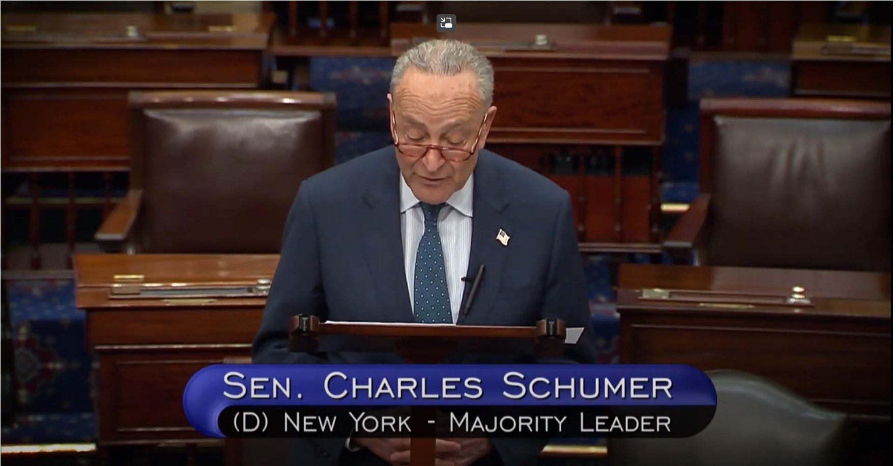 Senator Charles Schumer Gives a Shout Out to John’s Crazy Socks from the Senate Floor