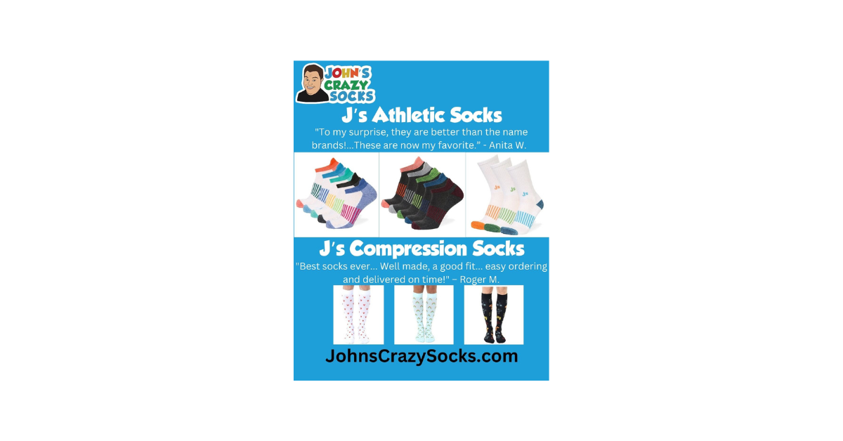 A collage of our J's Athletic Socks and J's Compression Socks.