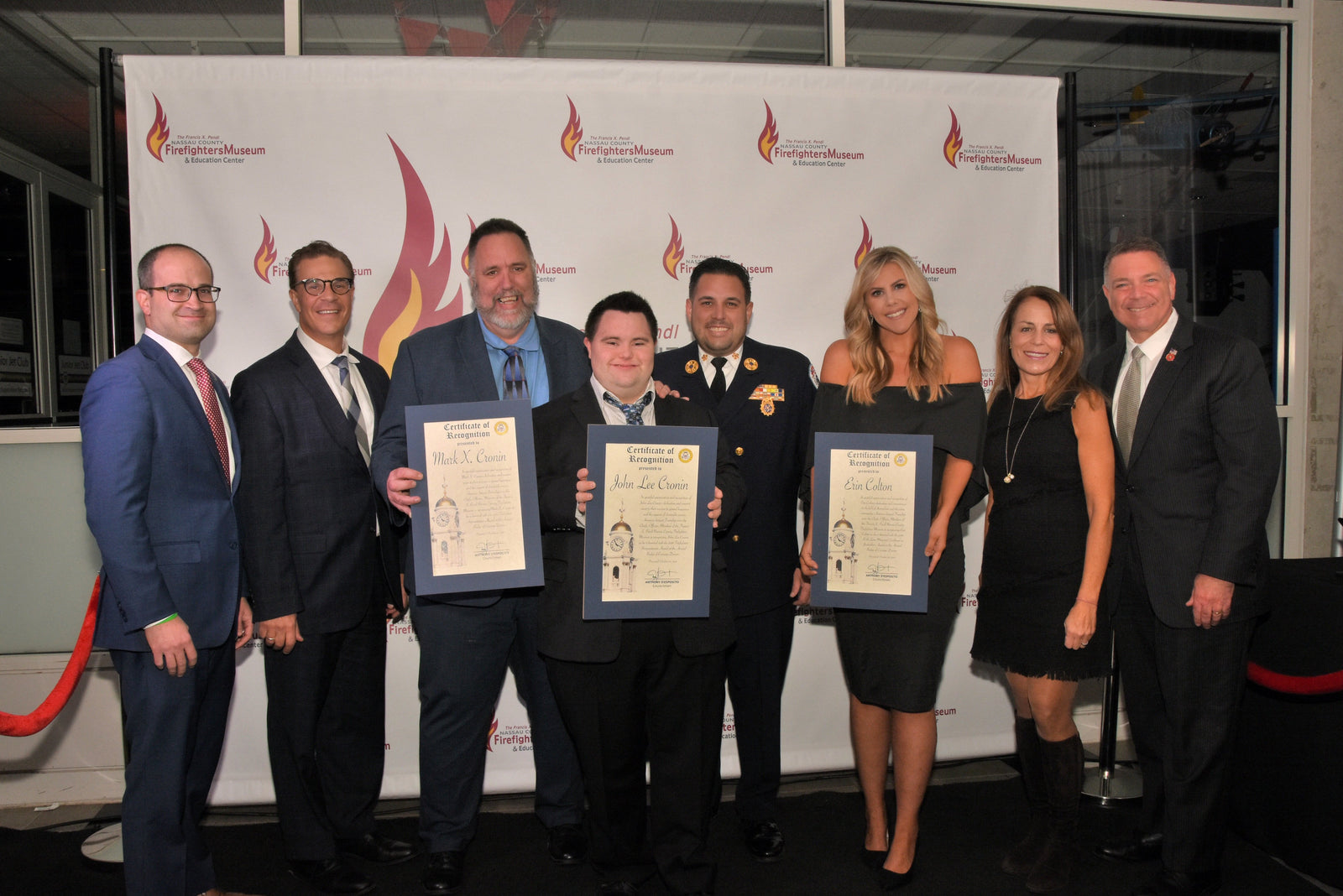 John and Mark Cronin, Co-Founders of John’s Crazy Socks, Receive the Firefighters Humanitarian Award from the Nassau County Firefighter’s Museum