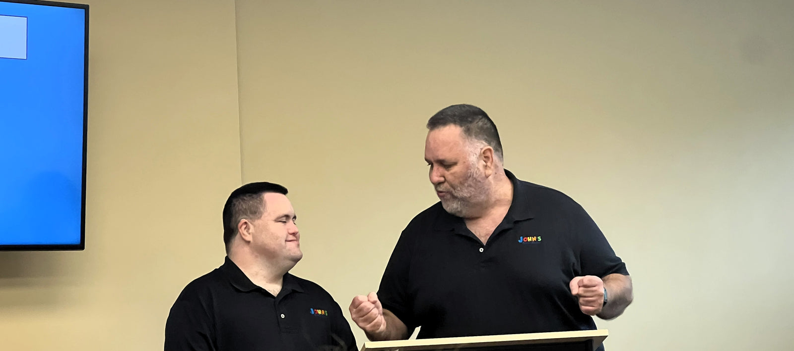 John and Mark X. Cronin of John’s Crazy Socks Speak with the Hauppauge Industrial Association (HIA-LI)