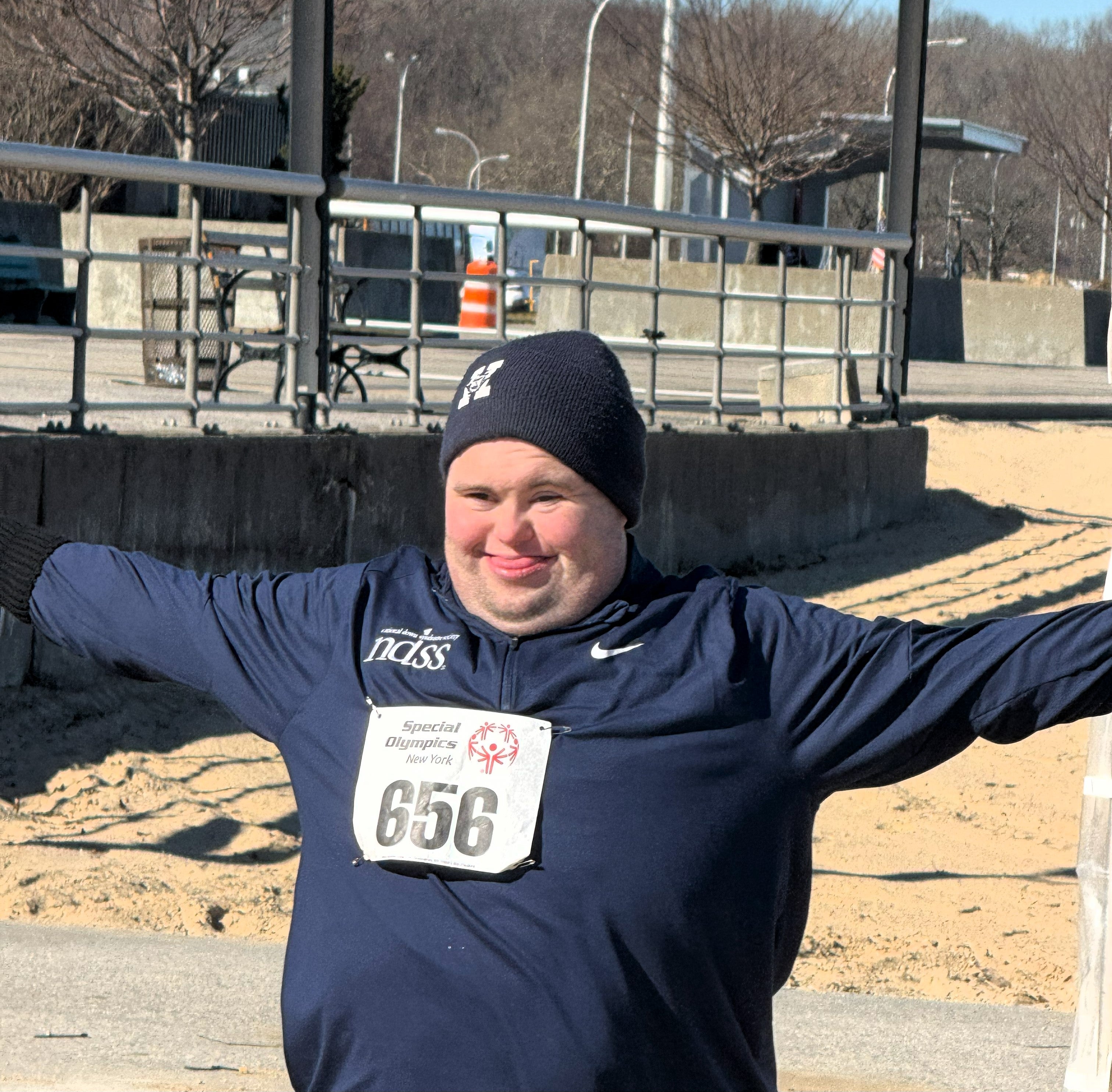 John Competes in the Special Olympics Long Island Snowshoe Meet
