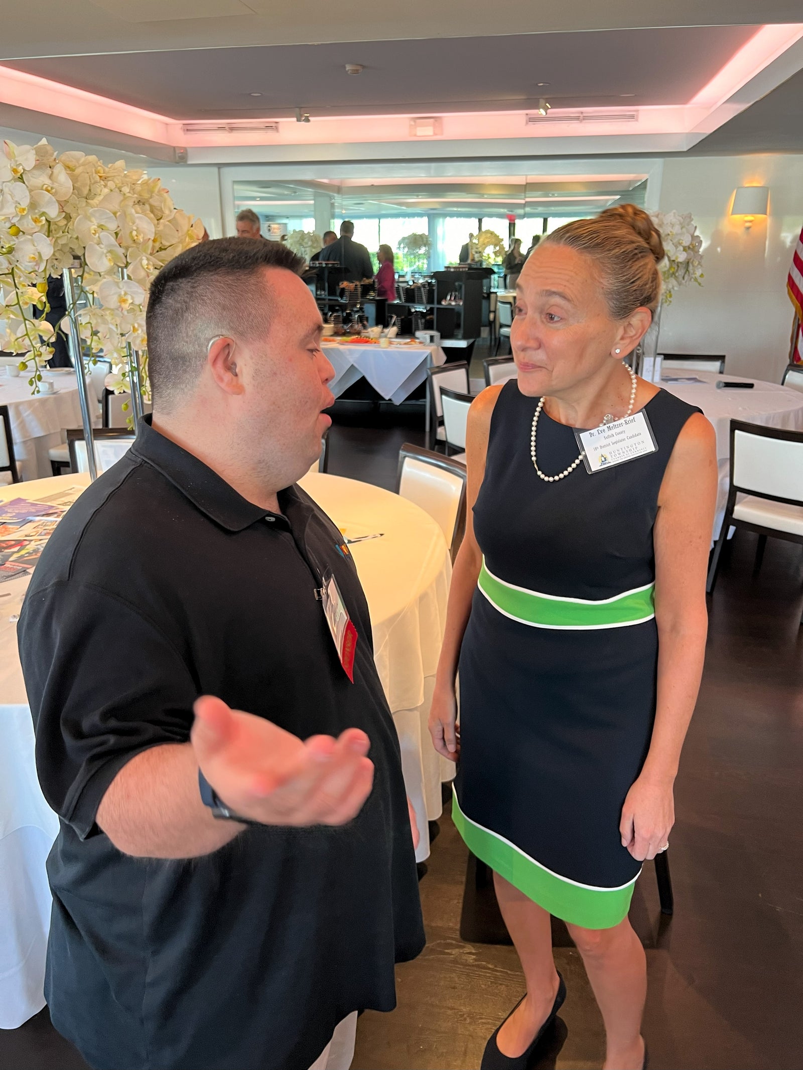 John Meets Candidates for Election at Chamber of Commerce Breakfast