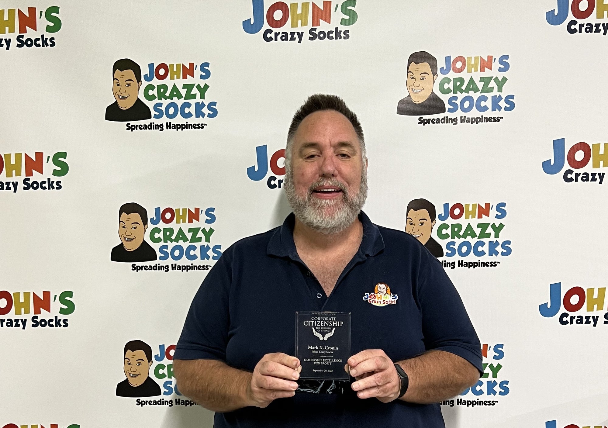 Mark X. Cronin, Co-Founder of John’s Crazy Socks, Given Corporate Citizen Award