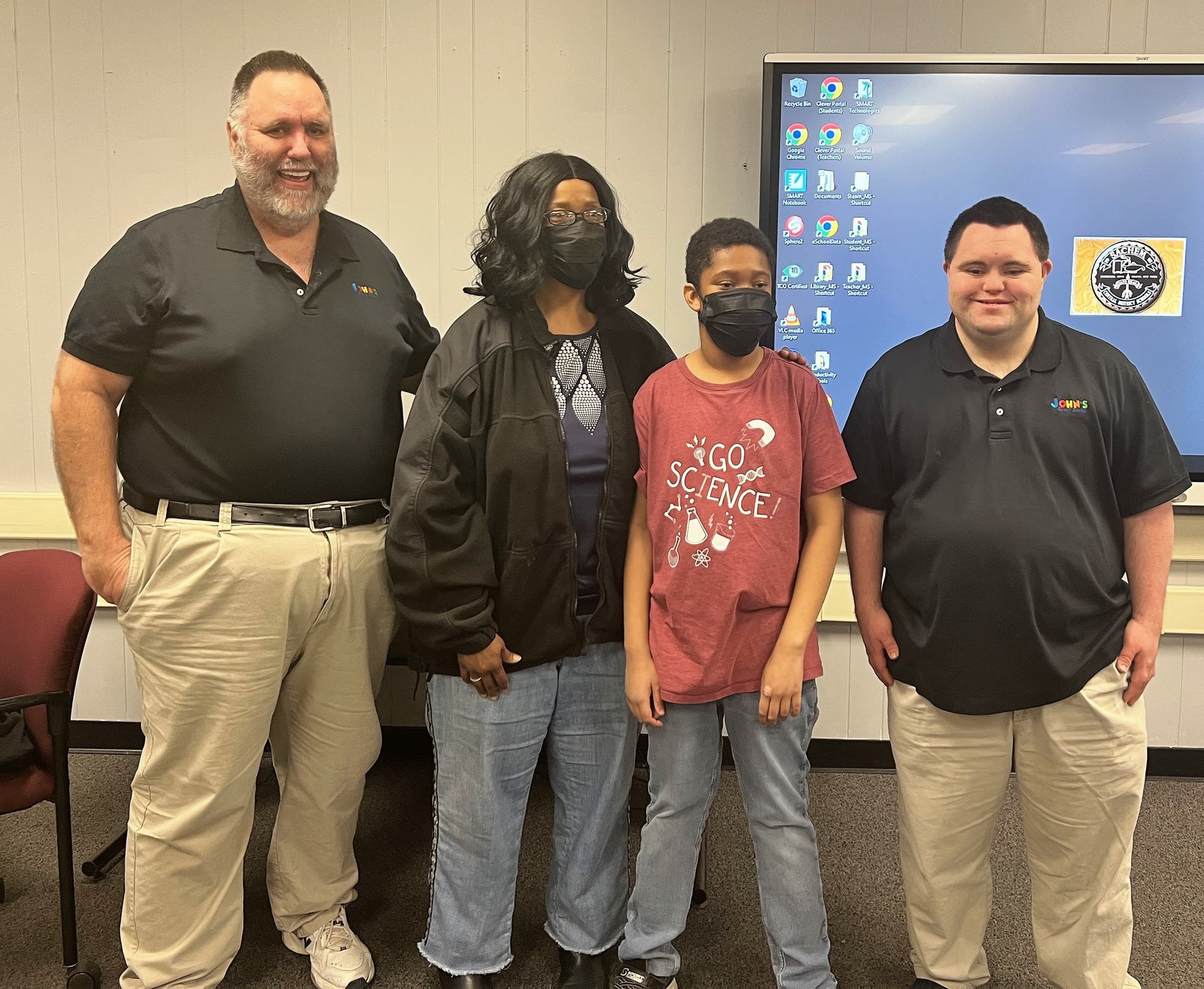 John and Mark X. Cronin of John’s Crazy Socks Speak with Parent Teacher Organization