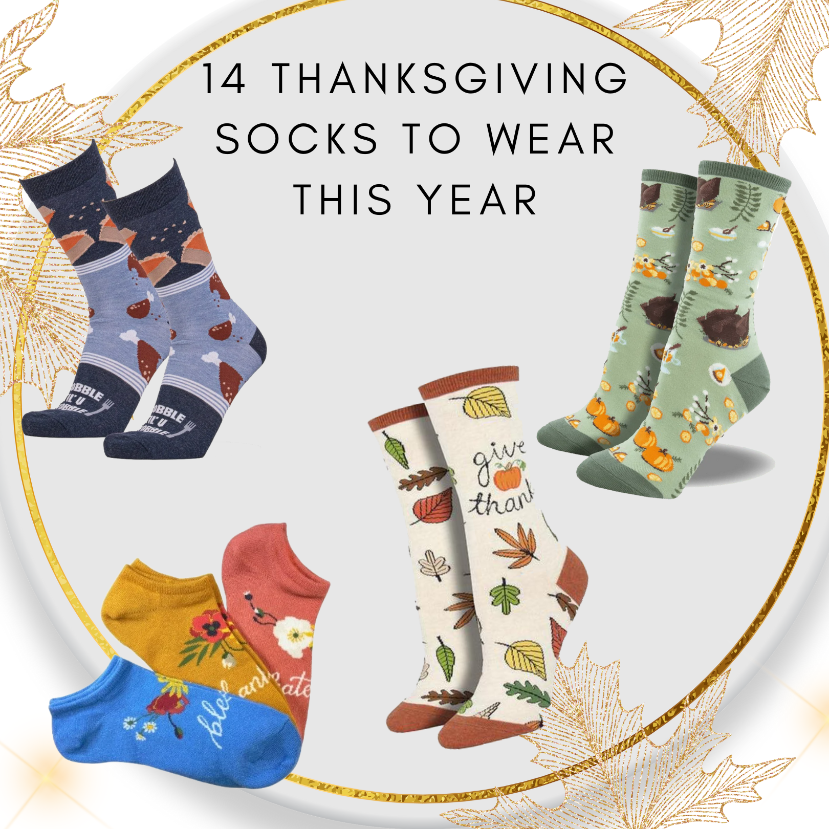 14 Thanksgiving Socks To Wear This Year