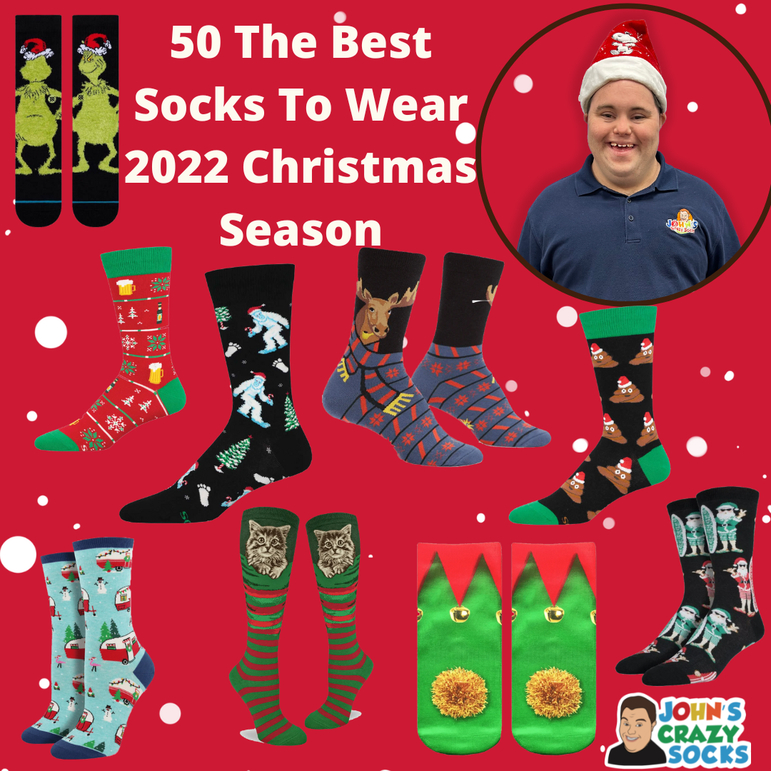 Women's Crazy Knee High Long Knit Cozy Elf Socks Christmas Gifts