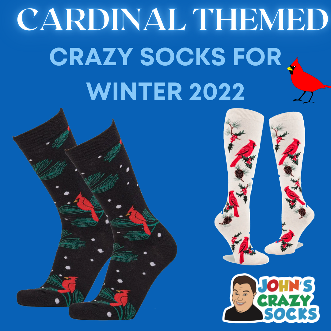 Cardinal Themed Crazy Socks For Winter 2022