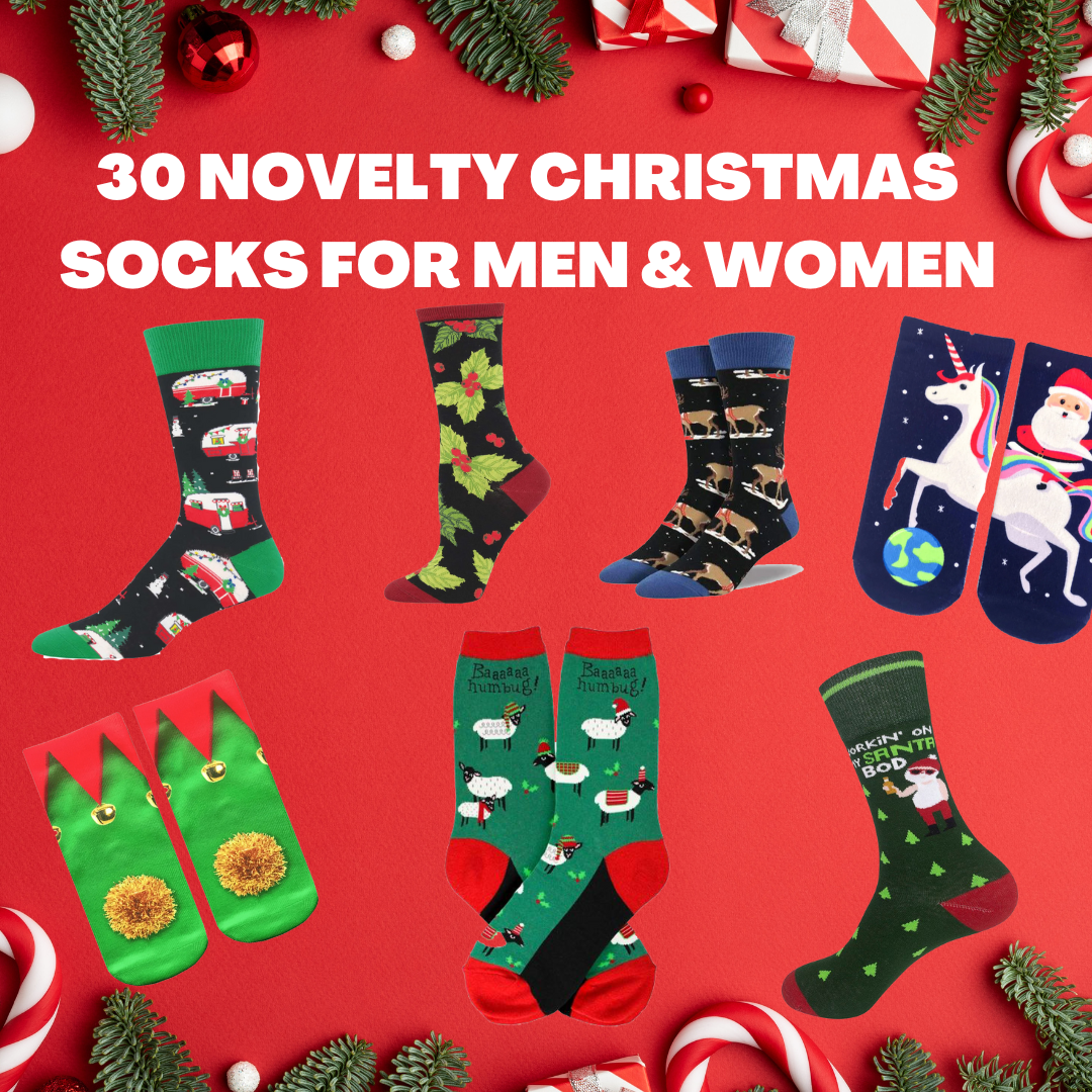 30 Novelty Christmas Socks For Men Women John s Crazy Socks