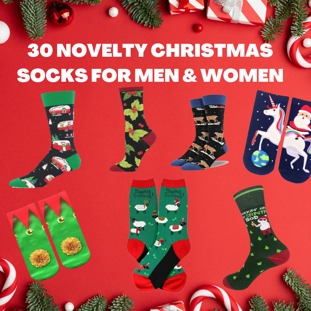 30 Novelty Christmas Socks For Men & Women