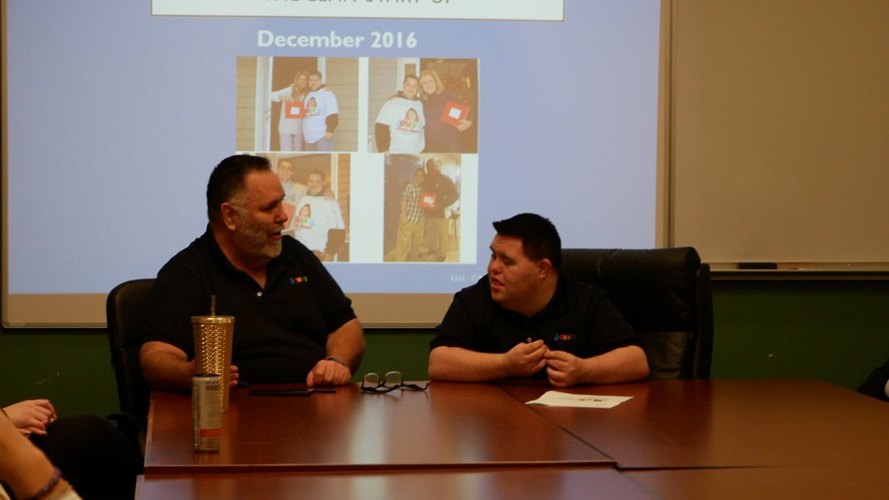 John and Mark X. Cronin of John’s Crazy Socks Speak with the Entrepreneurs Program at LIU-CW Post