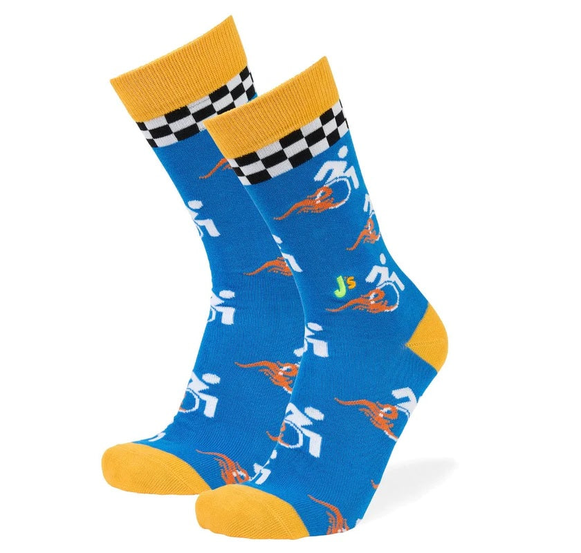 John’s Crazy Socks Introduces Wheels on Fire Socks to Celebrate and Support The Viscardi Center