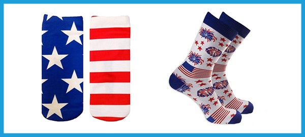  HAPPYPOP American Flag Socks Men Patriots Socks USA Socks  4th Of July Socks