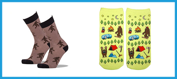 Good Luck Sock Men's Bigfoot & Yeti Socks, Adult