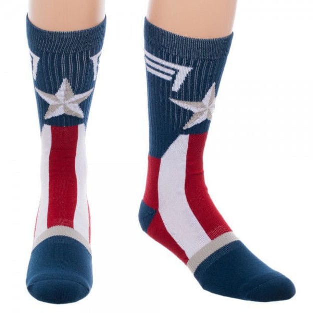 Marvel Captain America Suit Up Crew Socks Multi