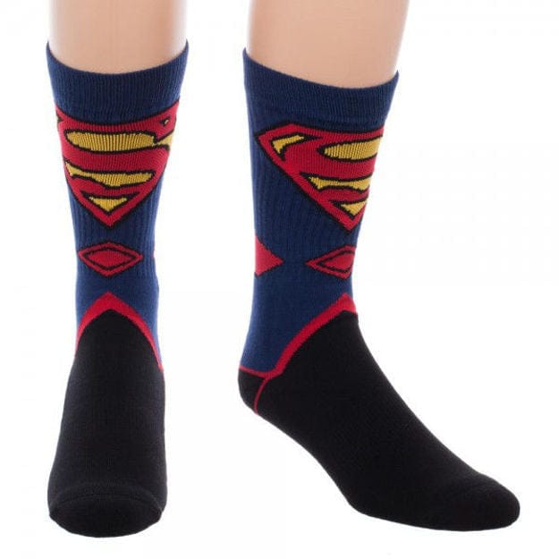 DC Comics Superman Suit Up Crew Socks Multi