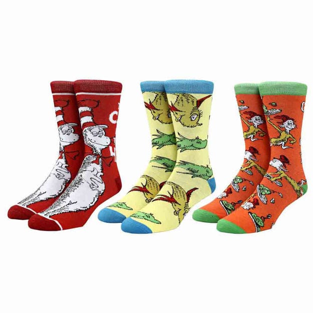 Dr. Seuss 3 Pair Crew Socks Multi