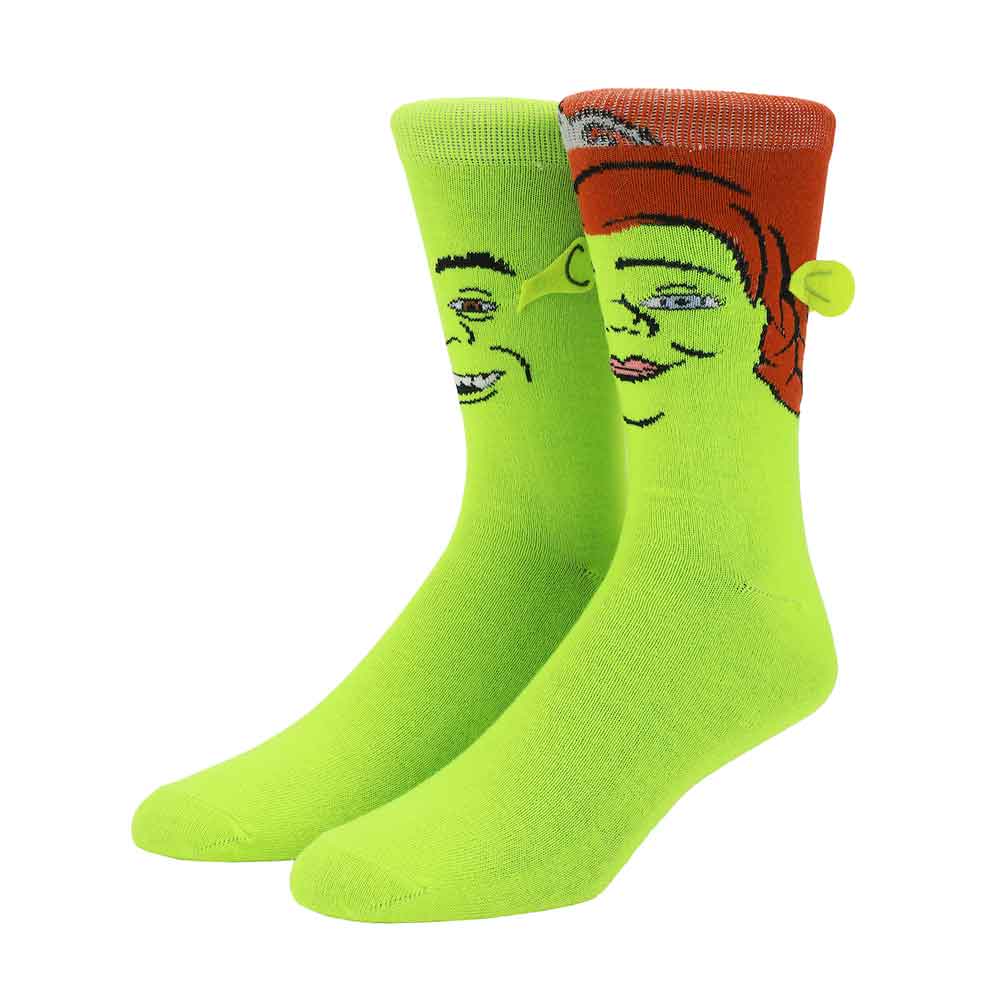 Shrek & Fiona 3D Ears Crew Socks Green