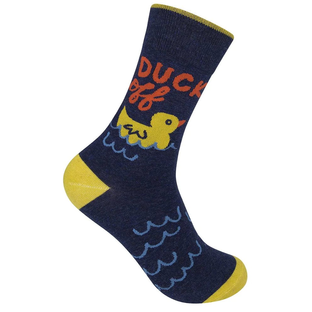 Duck Off Unisex Crew Socks Blue