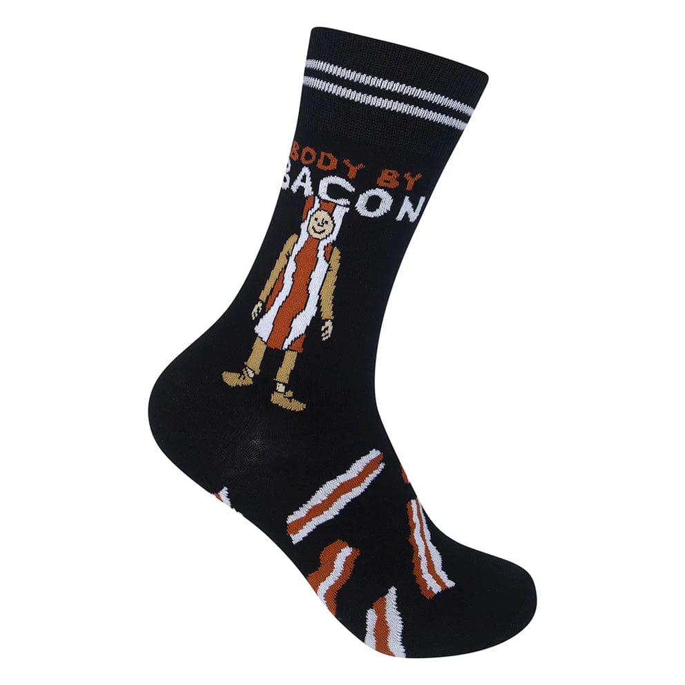 Body By Bacon Unisex Crew Socks Black