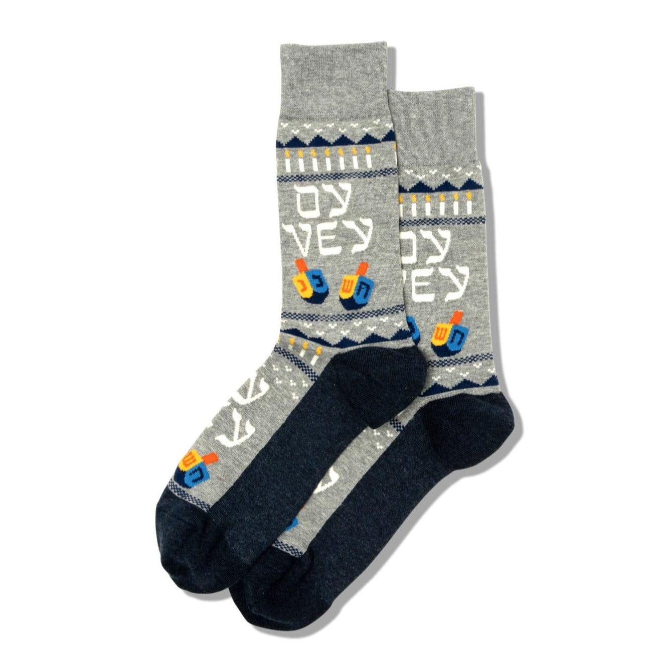 Oy Vey Men's Crew Socks Grey
