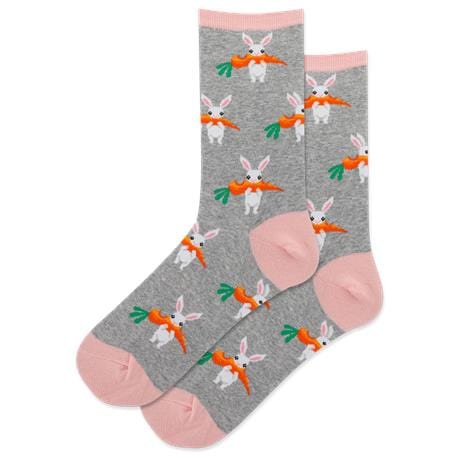 Carrot Bunny Women&#39;s Crew Socks Grey