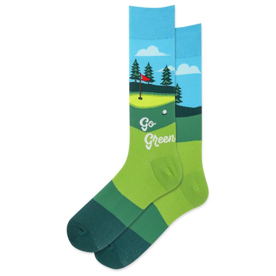 Go Green Men's Crew Socks Green