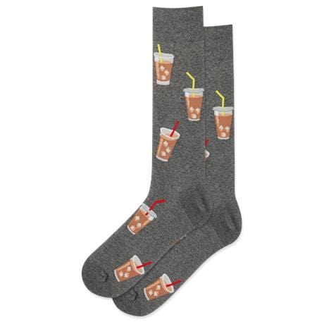 Iced Coffee Men's Crew Socks Grey