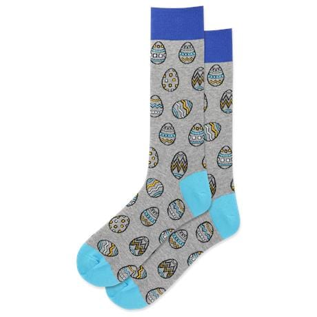 Easter Egg Men's Crew Socks Grey