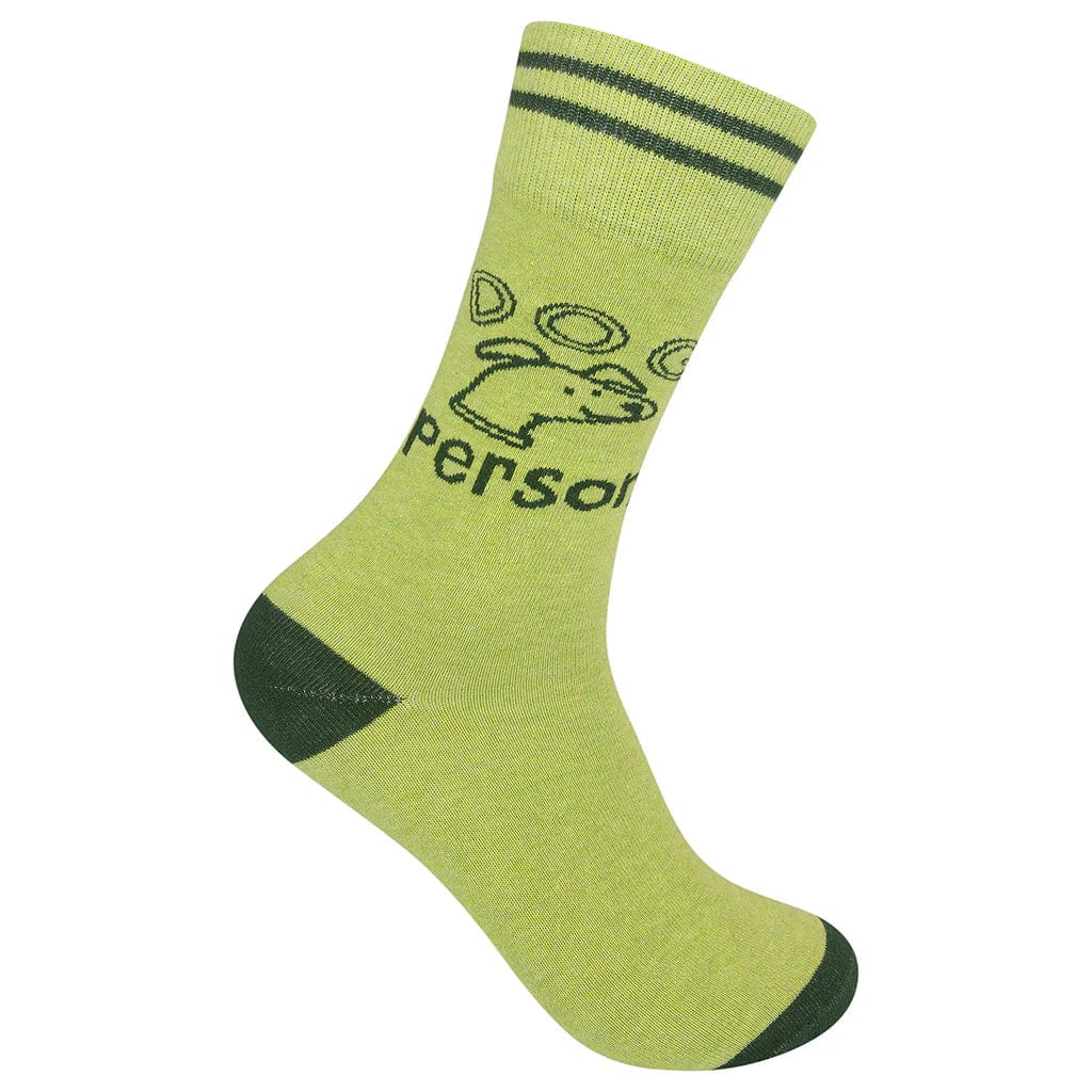 Dog Person Crew Socks Green