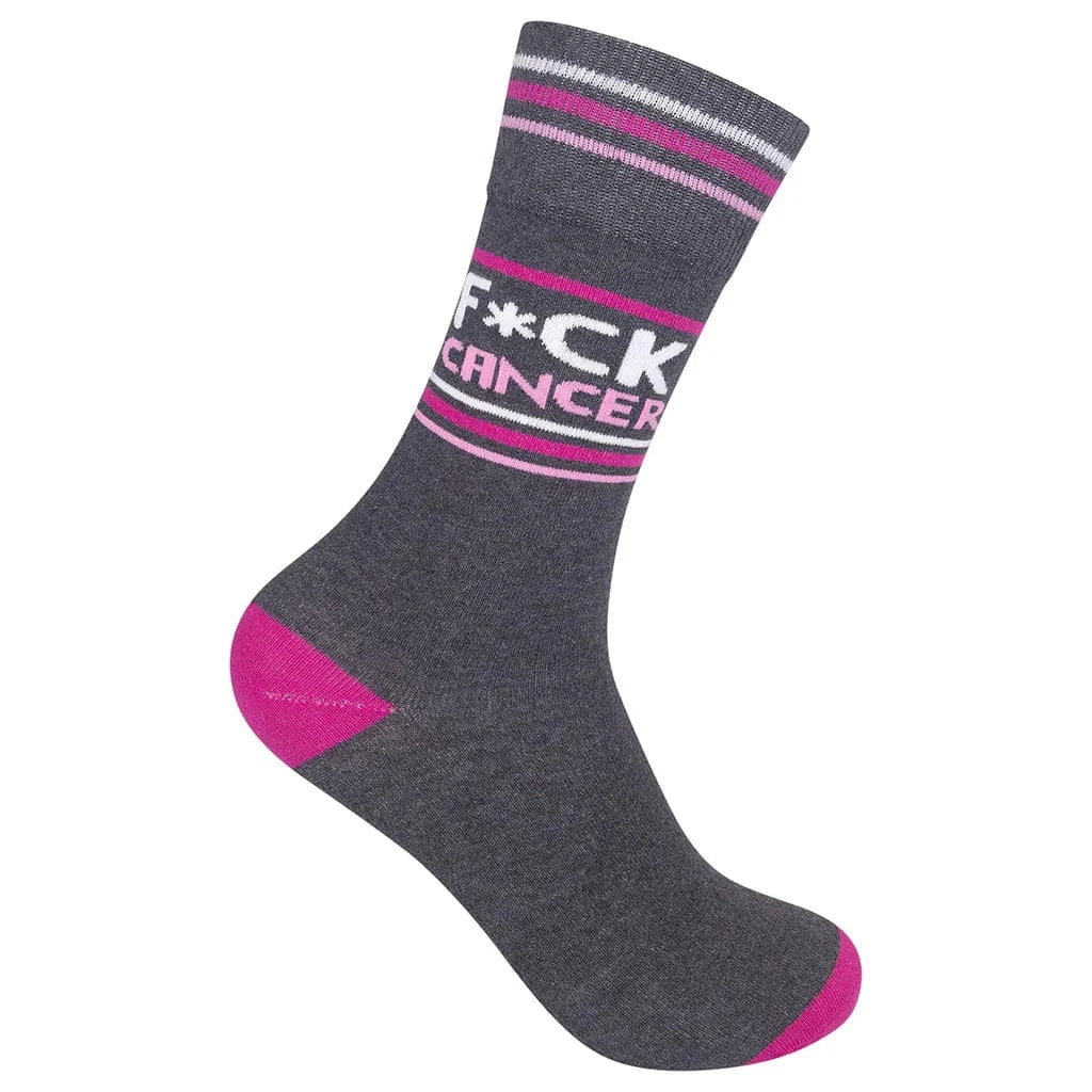 F*ck Cancer Crew Socks Grey