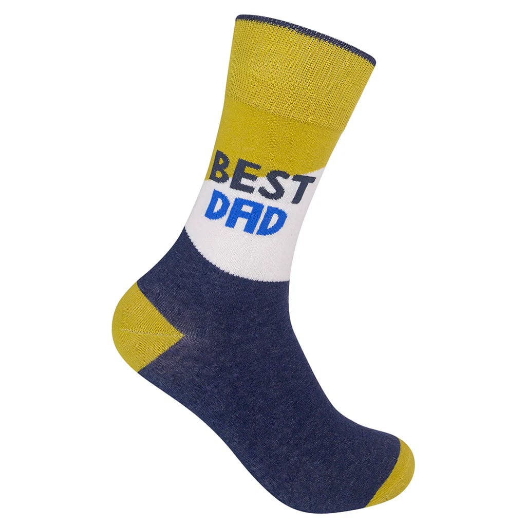 Best Dad Crew Socks Blue